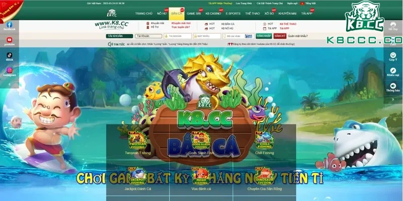 Bắn cá K8CC là sản phẩm đứng đầu trong danh sách